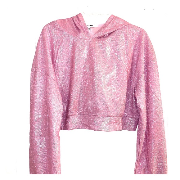 Fashion Nova Jackets & Blazers - Fashion Nova sparkle crop sweat shirt!